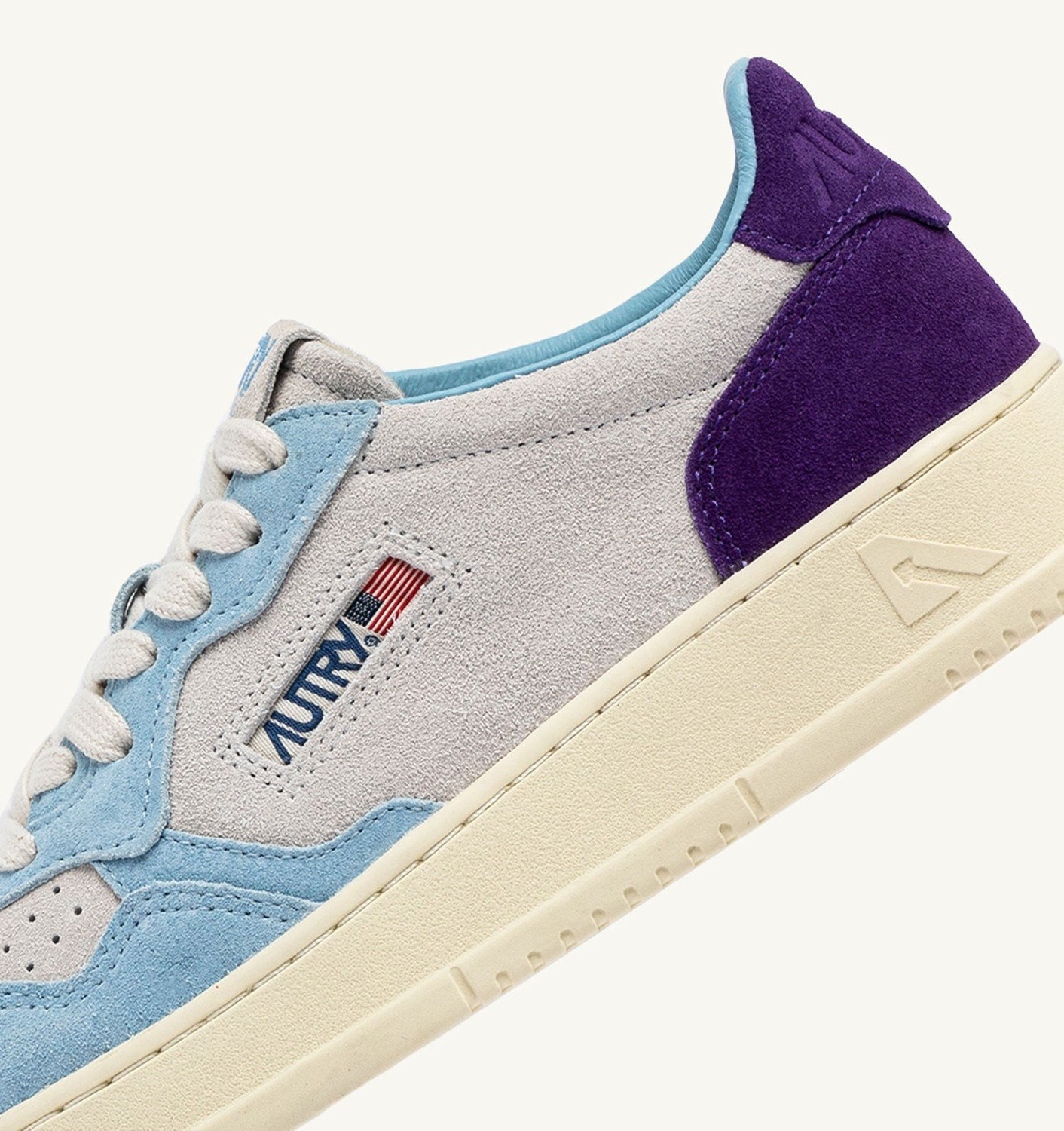 MEDALIST LOW TRICOLOR SNEAKERS IN PATRIDGE AND MAUVE SUEDE - 6