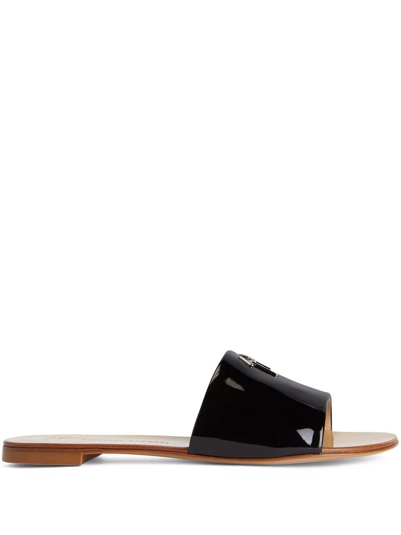 Shirley patent-effect slides 1