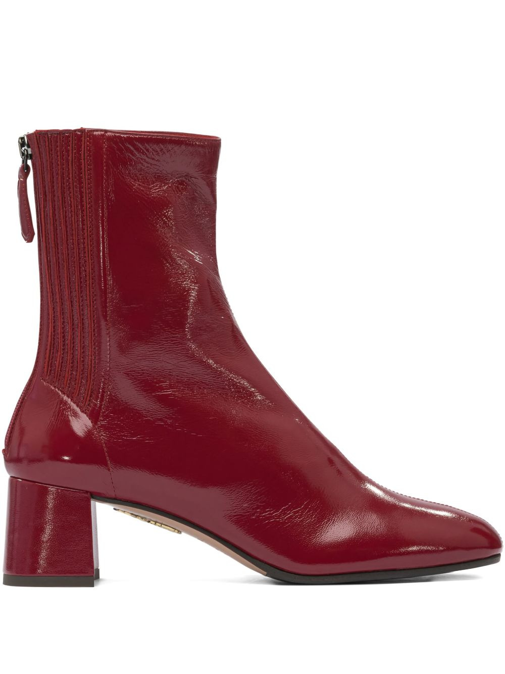 leather block-heel boots - 1