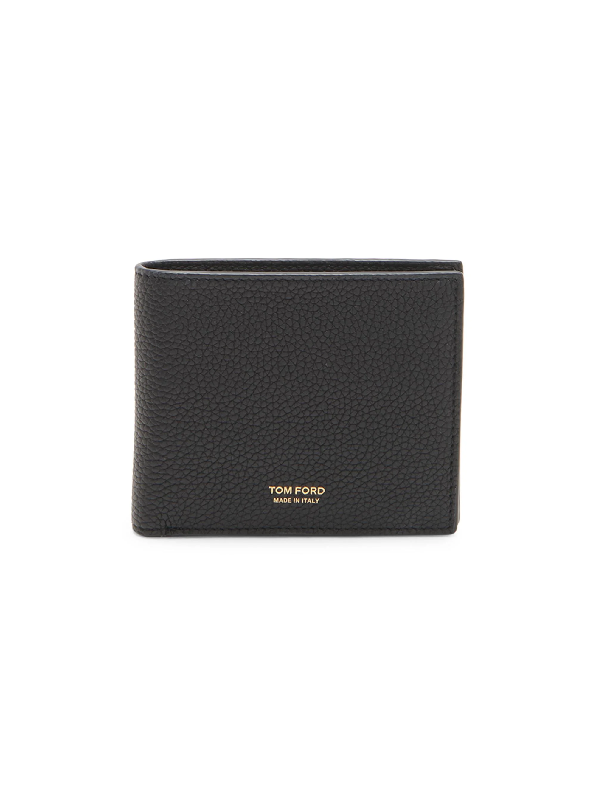 Men's Leather Bifold Wallet - Black - 1