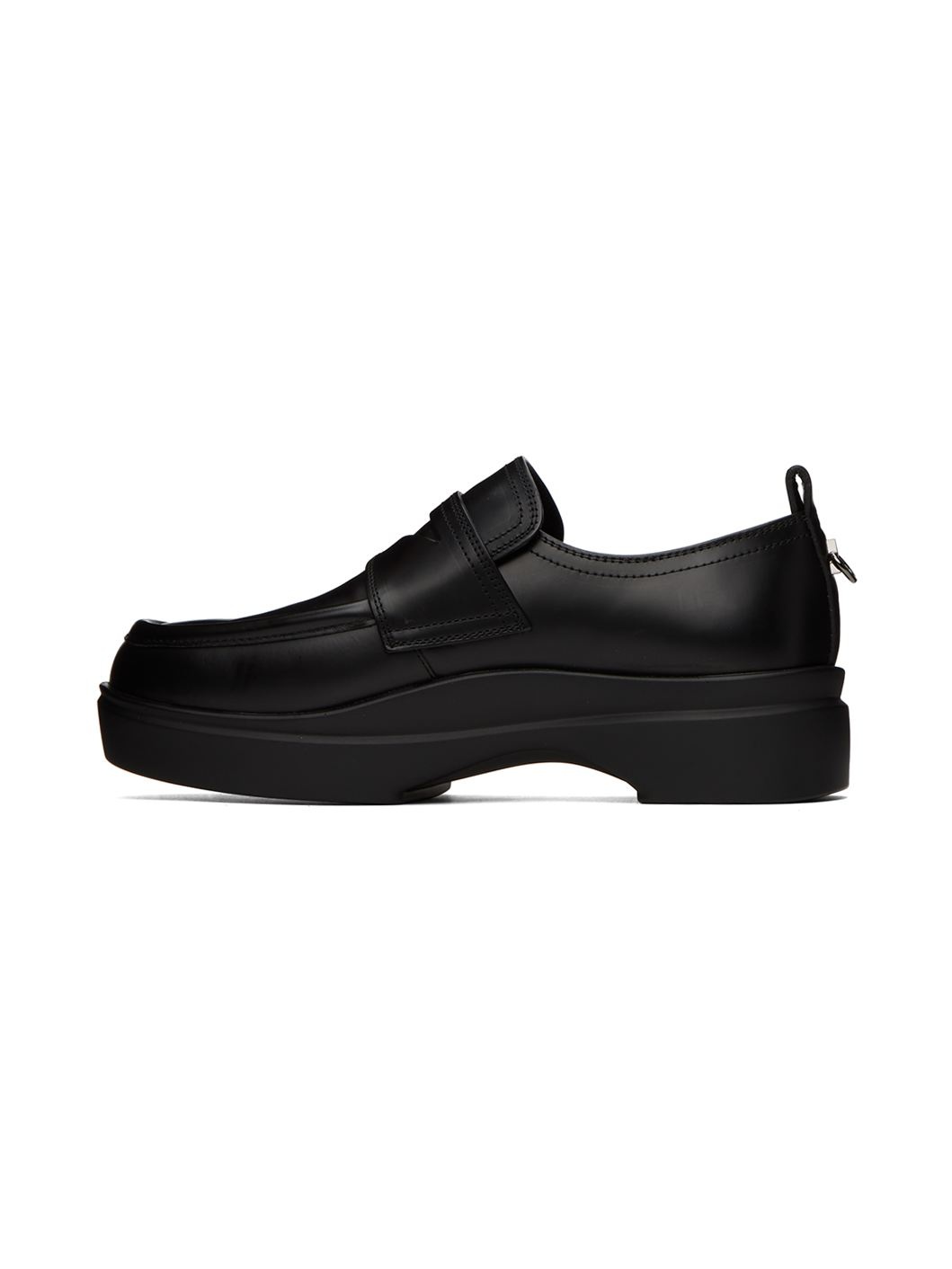 Black Leather Loafers - 3
