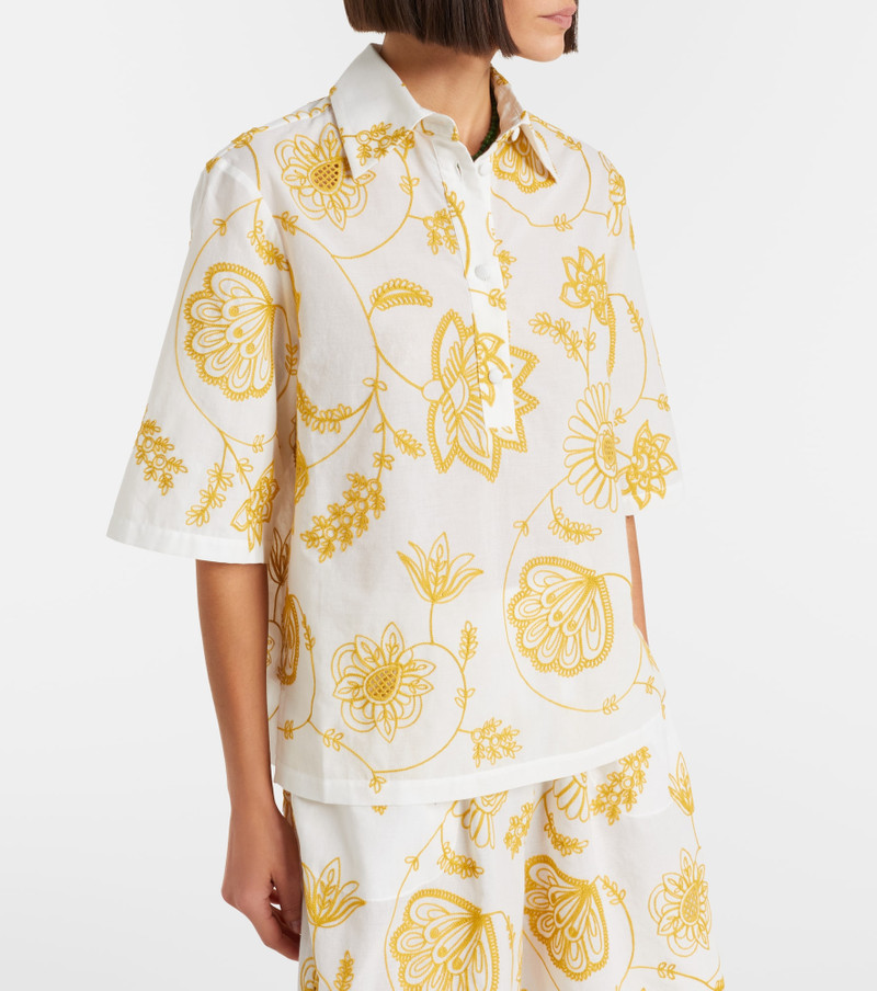 ERES Izana embroidered cotton-blend shirt outlook