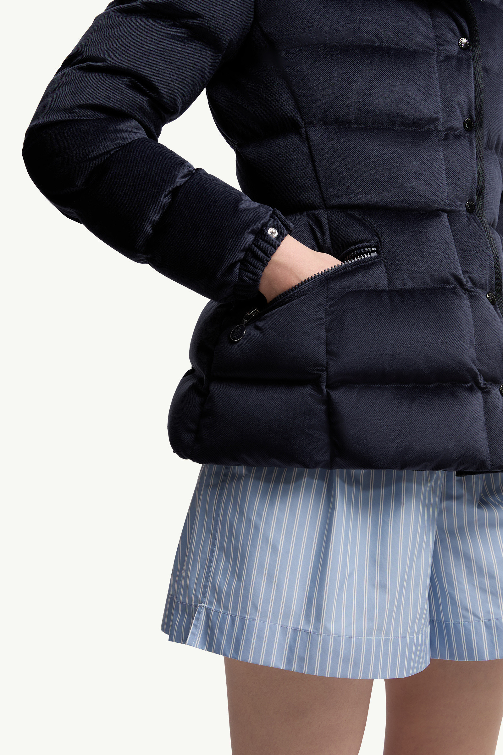 Barante Hooded Velour Short Down Jacket - 7