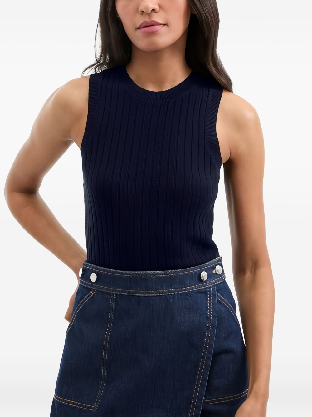 ribbed knit tank top - 2