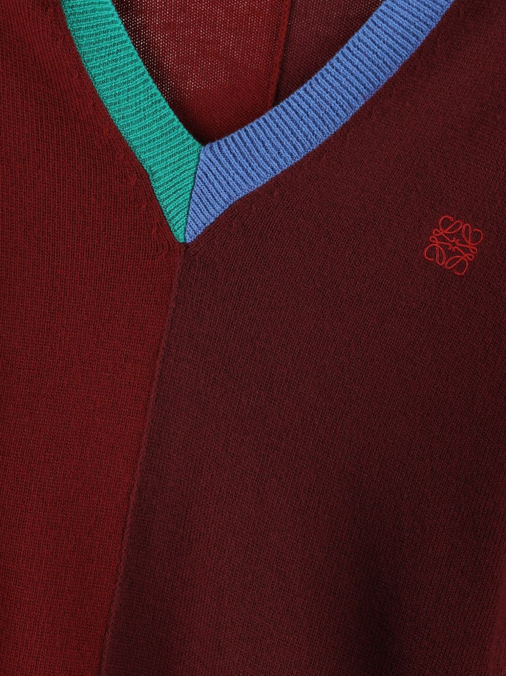 colour-block asymmetric sweater - 3