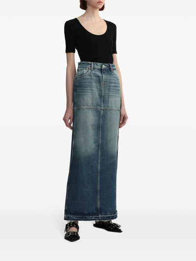 RE/DONE mid-rise maxi denim skirt outlook