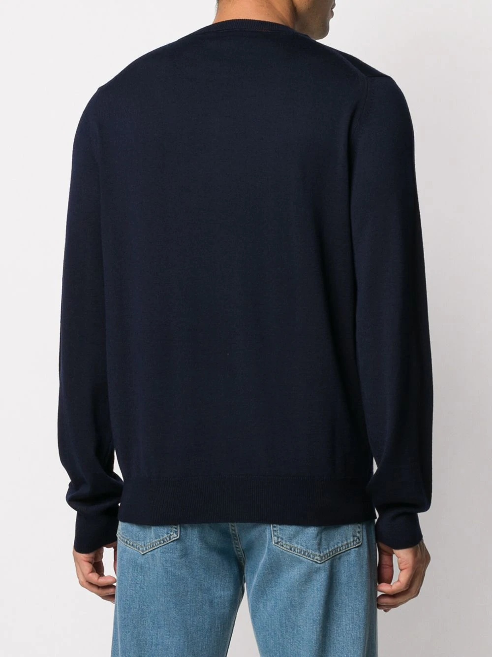 logo patch knitted jumper - 4