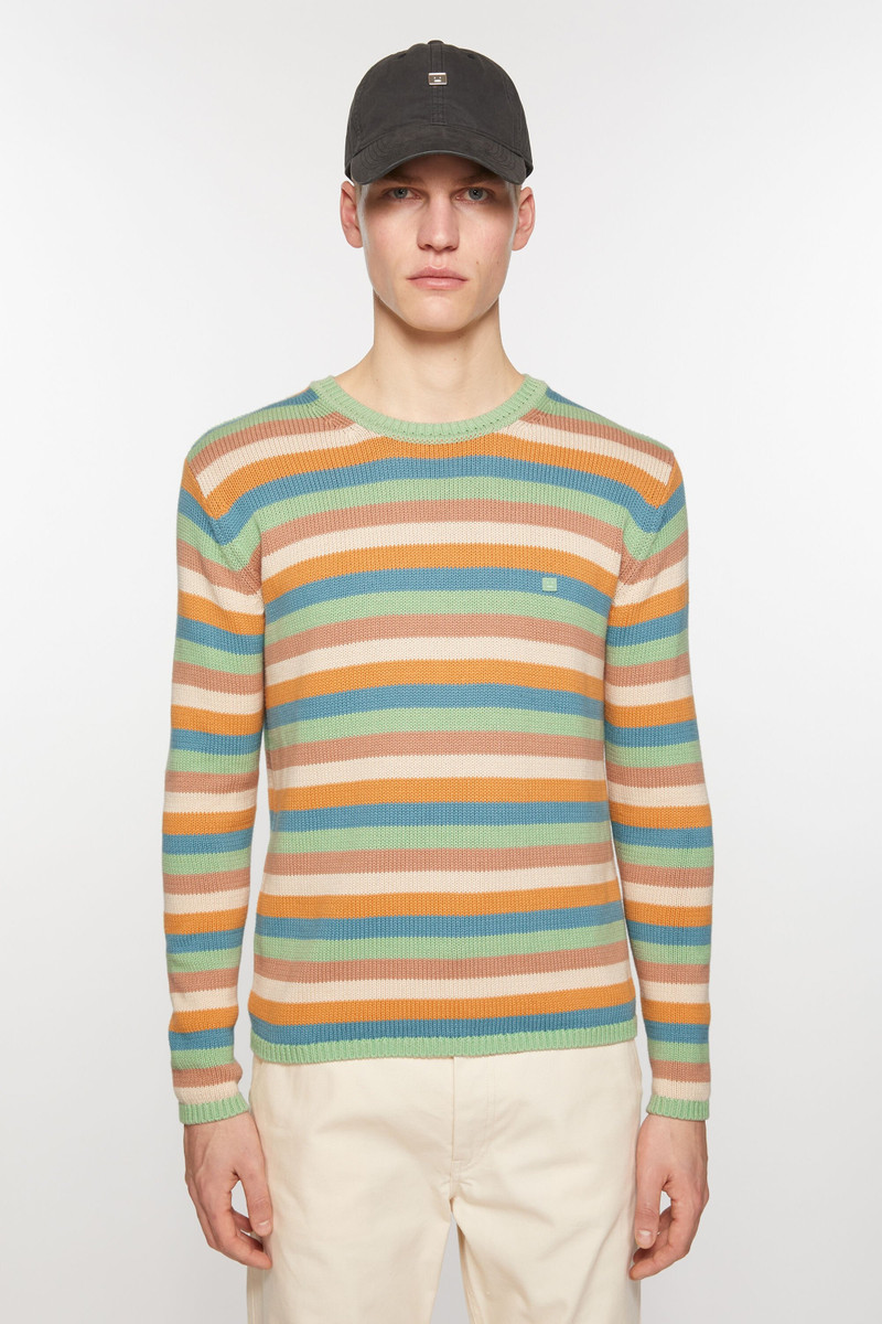 Acne Studios Crew neck sweater - Mint green/multi outlook
