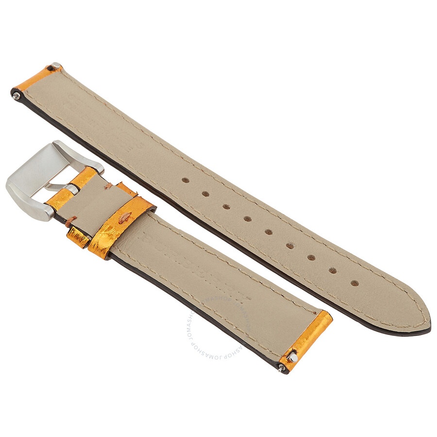Burberry Ladies 18 mm Metallic Orange Leather Watch Band 3897538 - 2
