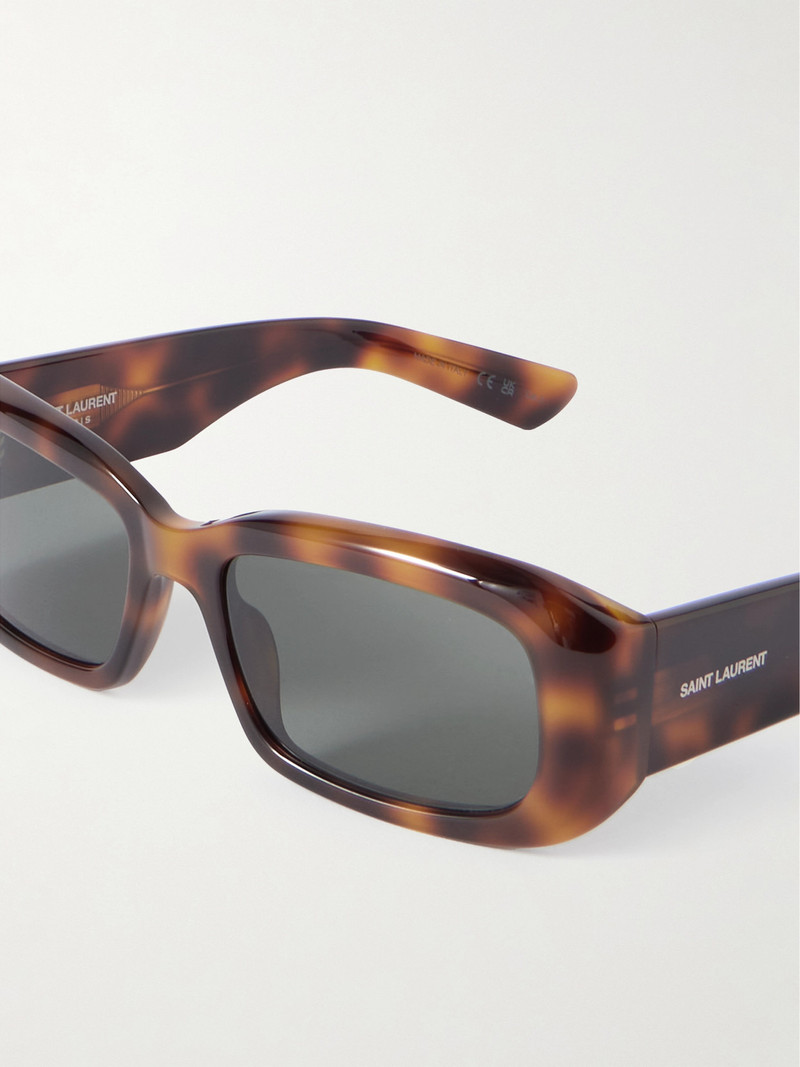 Rectangle-frame Tortoiseshell Acetate Sunglasses 4