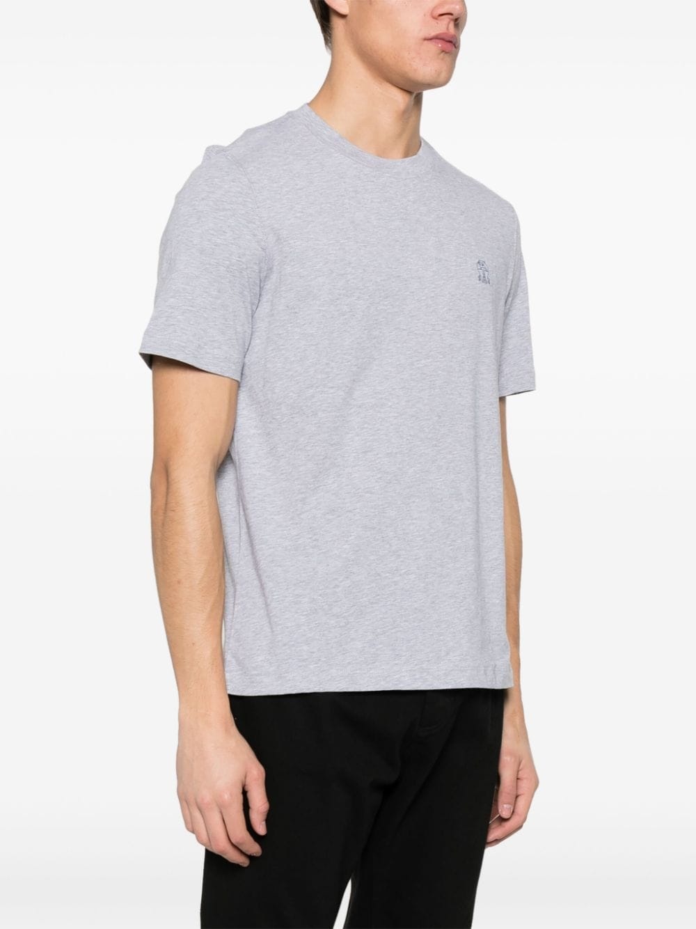 logo-print mÃ©llange T-shirt - 3