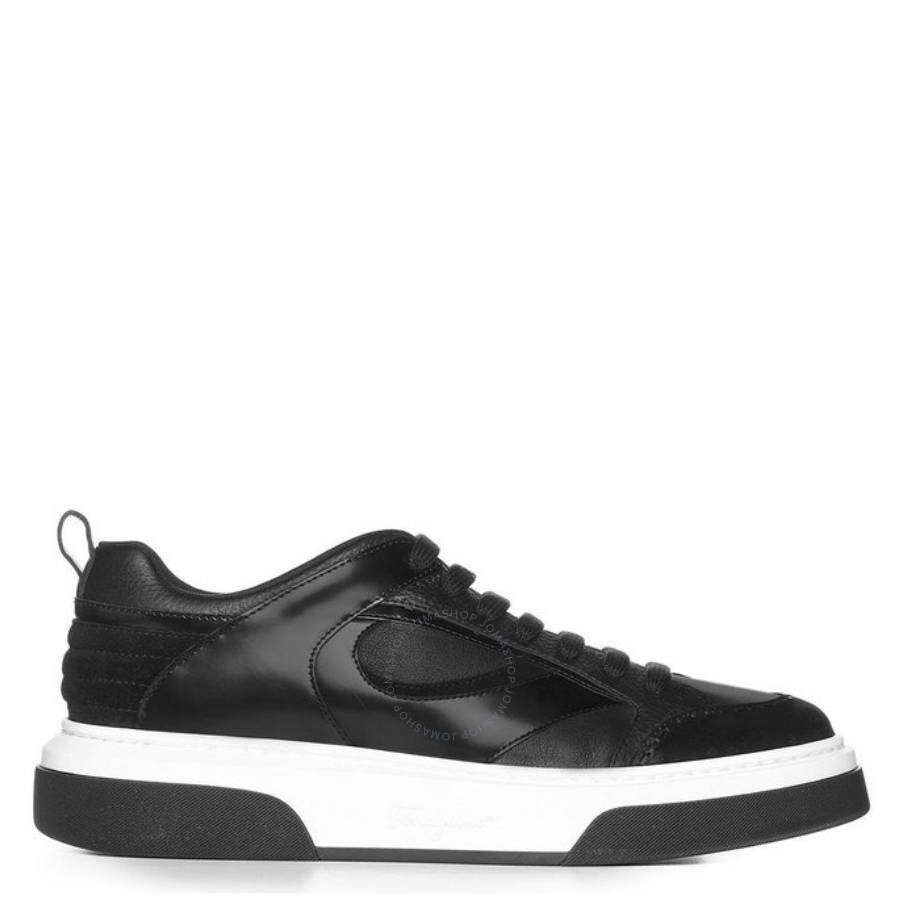 Ferragamo Cassina Leather Low-Top Sneakers - 1