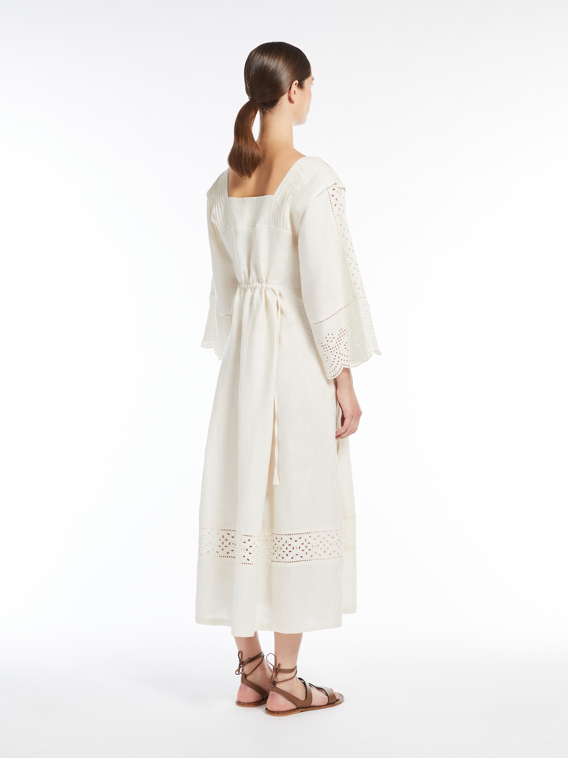 LUGLIO Feminine dress in linen canvas - 4