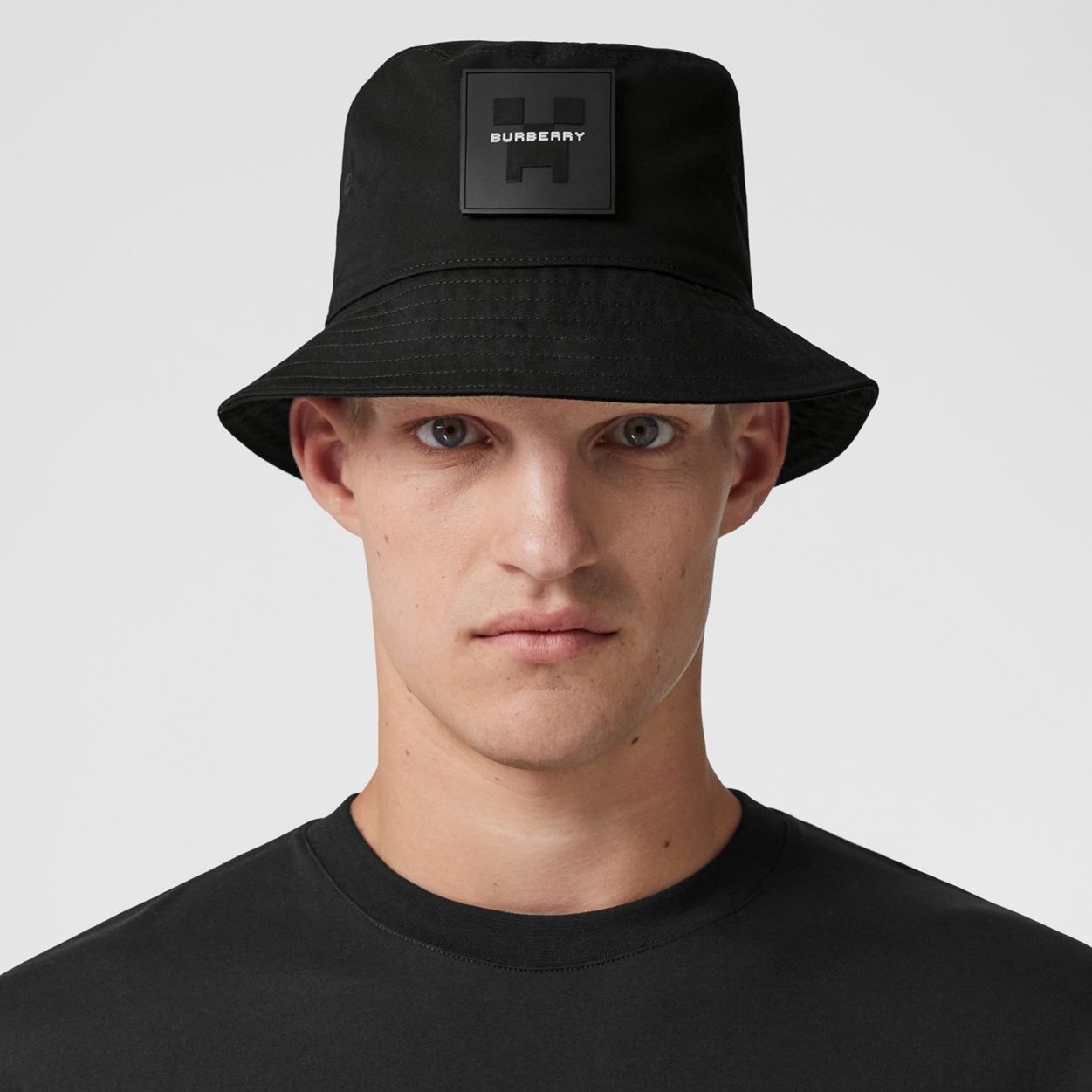 Logo Appliqué Cotton Gabardine Bucket Hat - 4