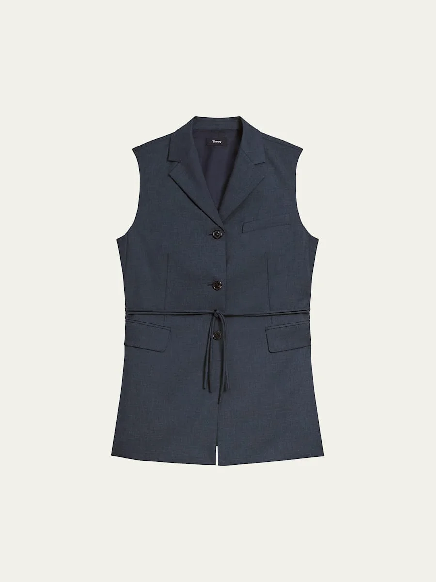 Three-Button Slash Vest - 1