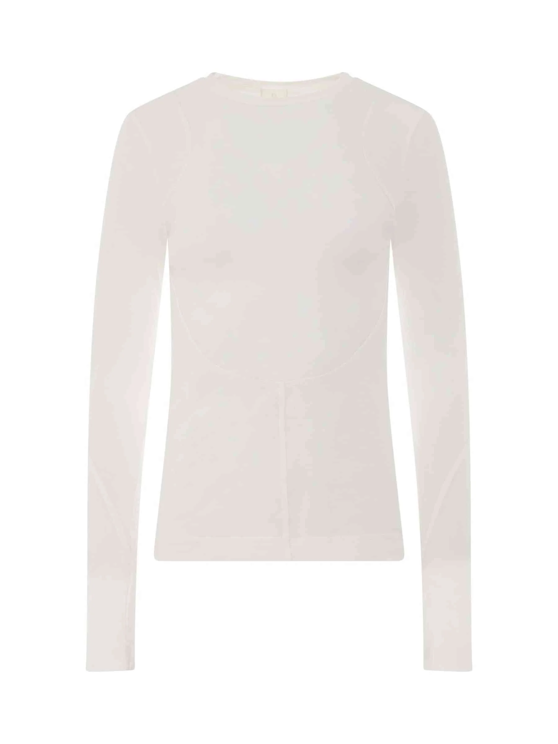 Structured Panel Top in White - 1