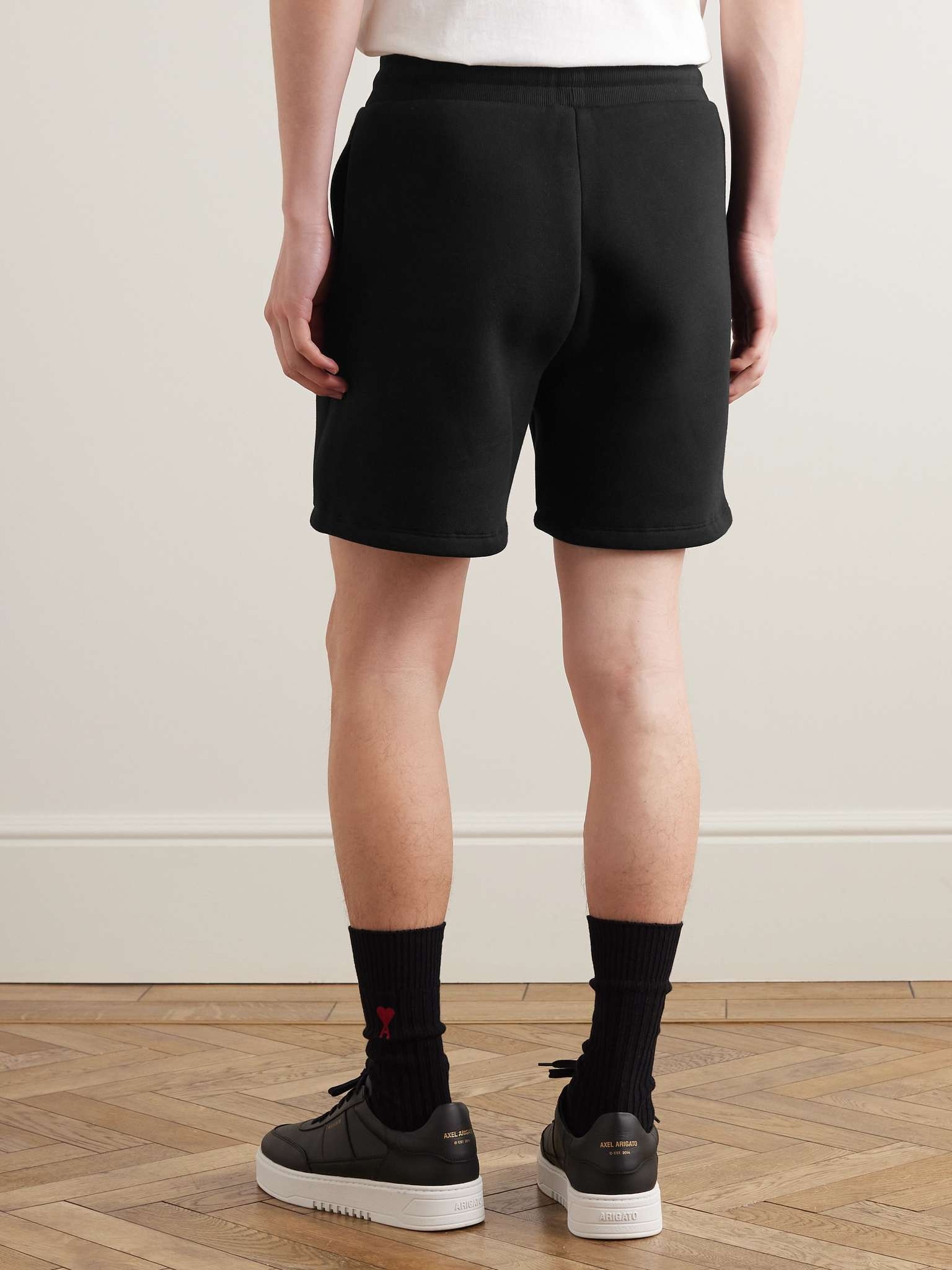 Straight-Leg Logo-Embossed Cotton-Blend Jersey Drawstring Shorts - 4