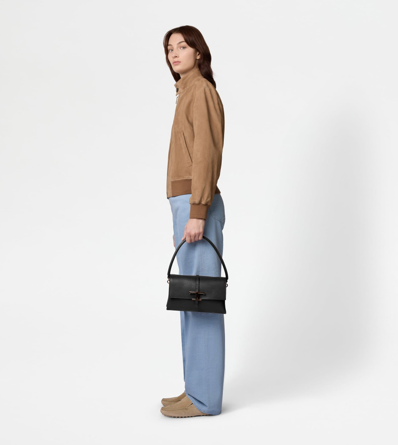 T TIMELESS FLAP BAG IN LEATHER MINI - BLACK 8