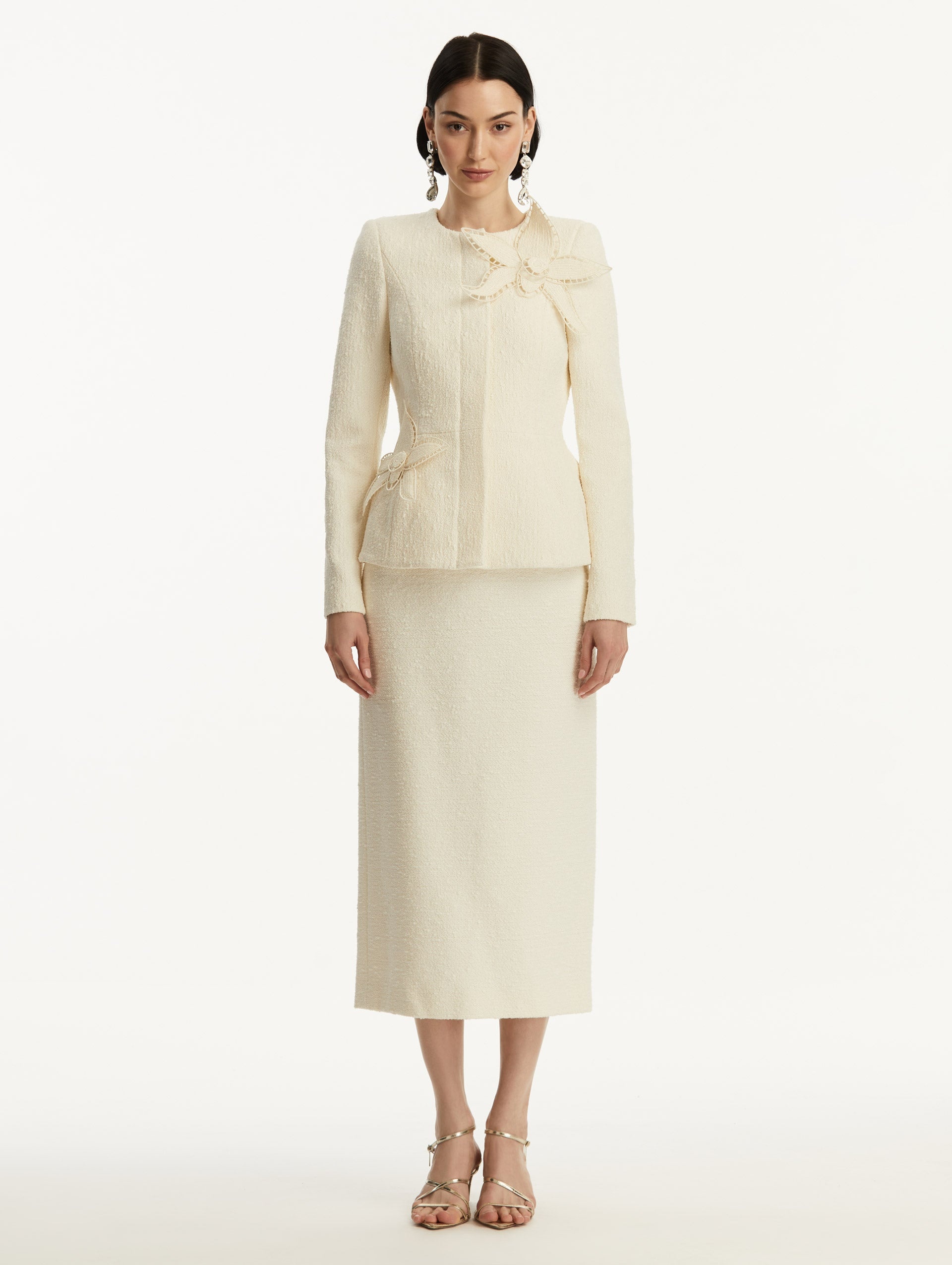 ORCHID EMBROIDERED TWEED JACKET - 3