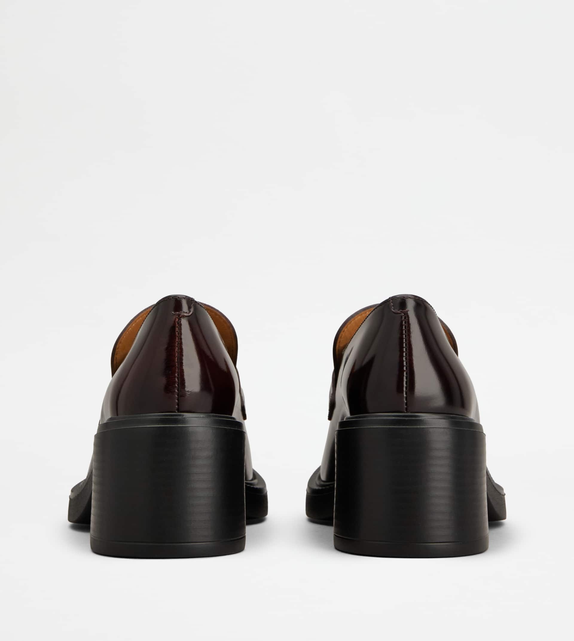 LOAFERS IN LEATHER - BURGUNDY - 3