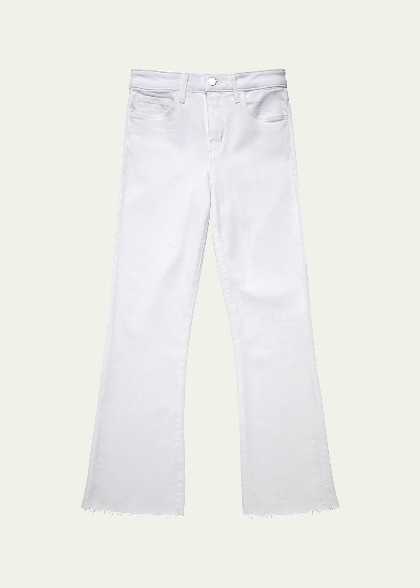 Kendra High-Rise Crop Flare Jeans - 1