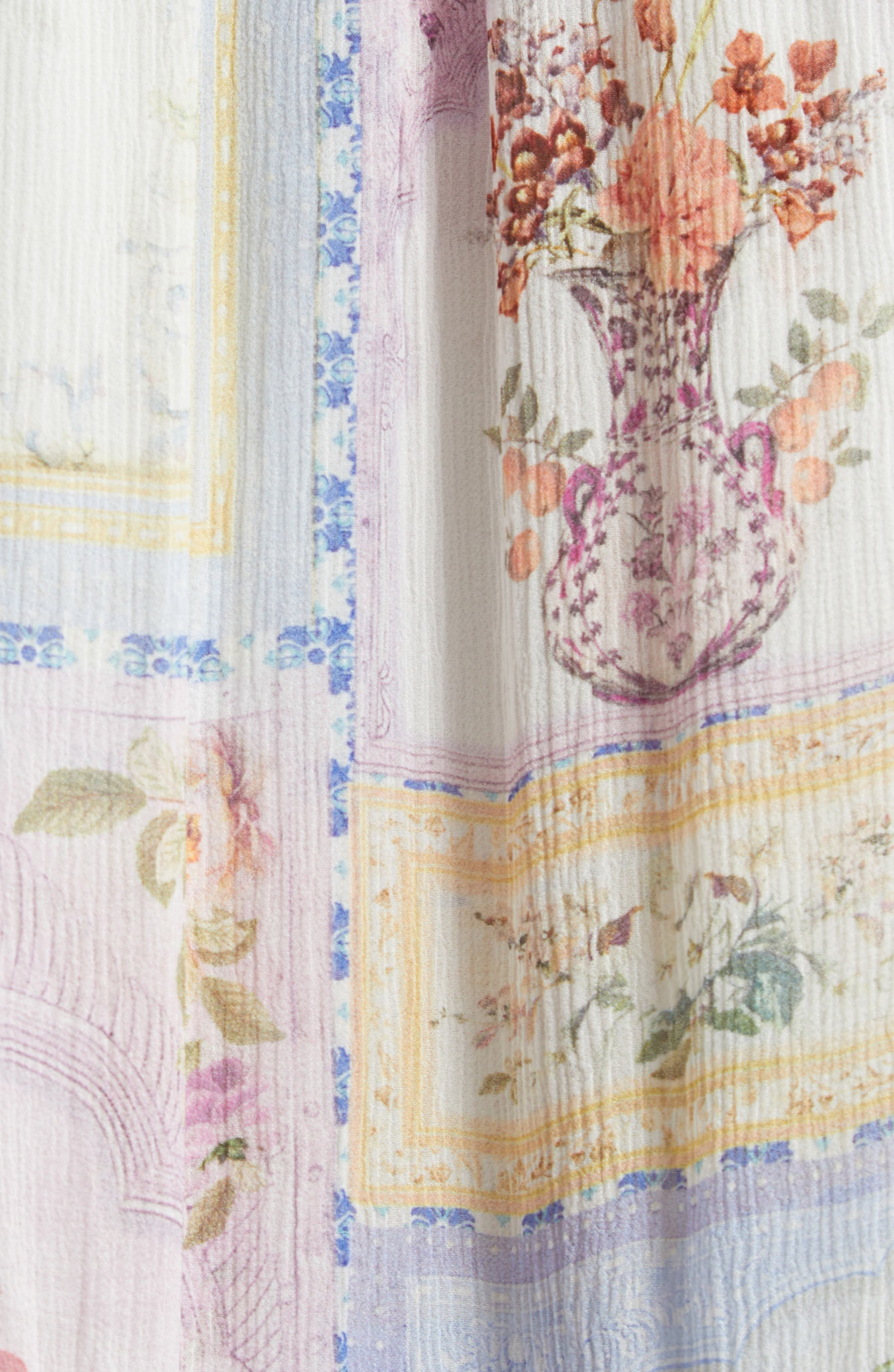 Camilla Gathered Panel Silk Minidress in Botanical Ballads at Nordstrom - 6