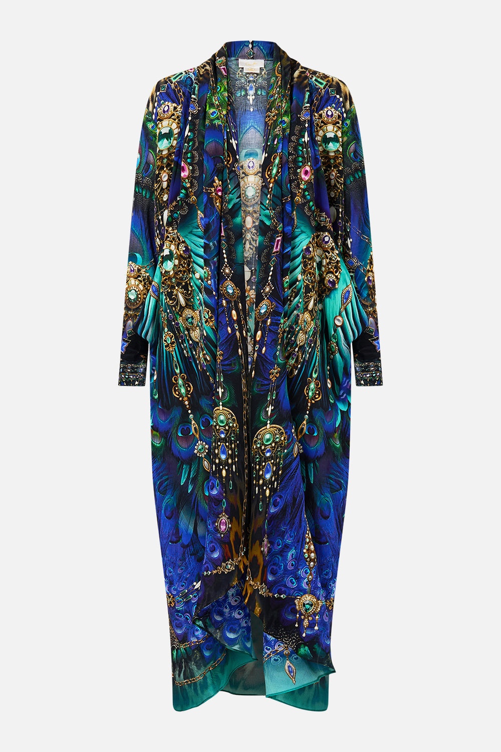 LONG CASUAL JACKET WITH POCKETS - 1