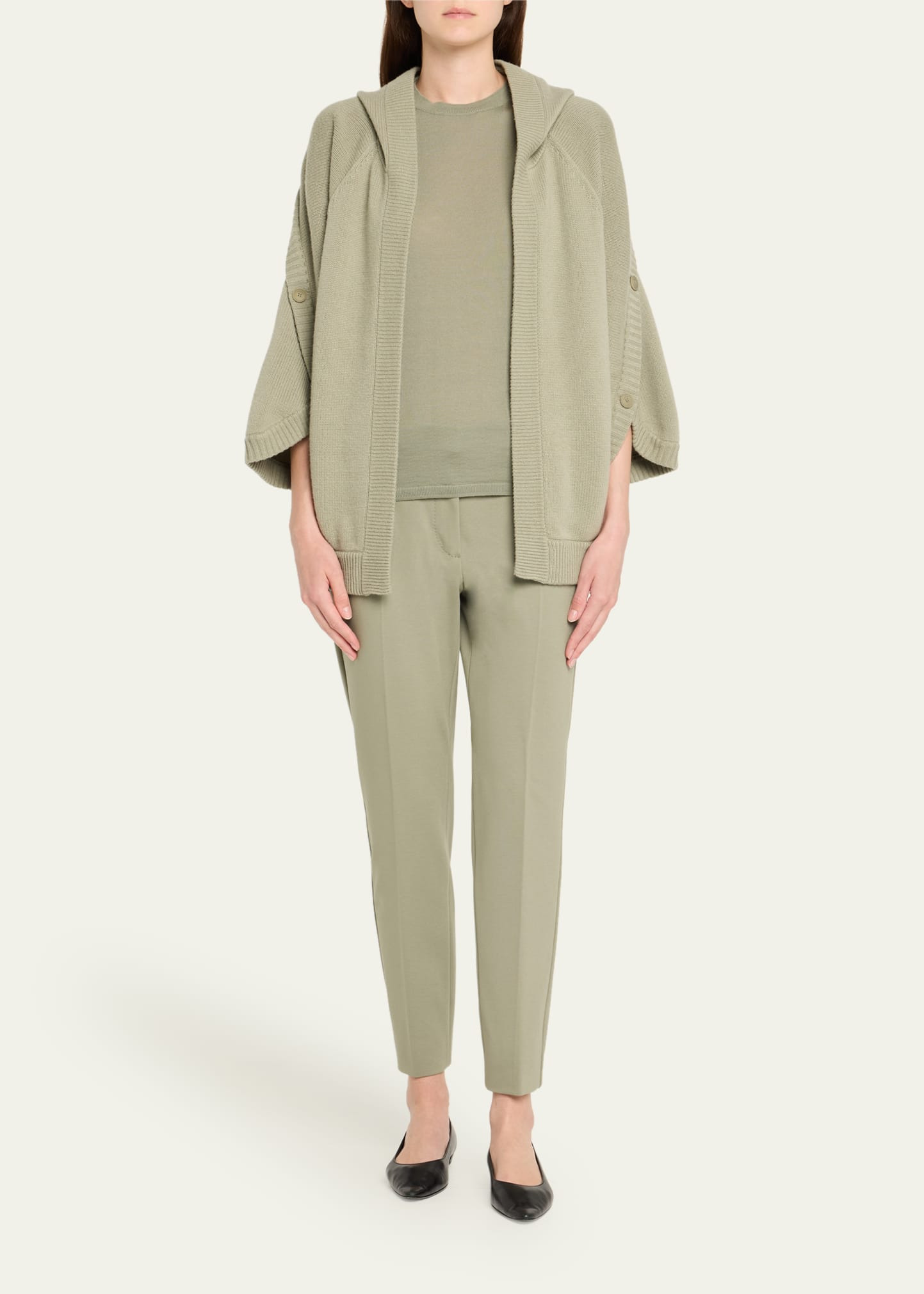 Vals Button Wool-Cashmere Hooded Cardigan - 2