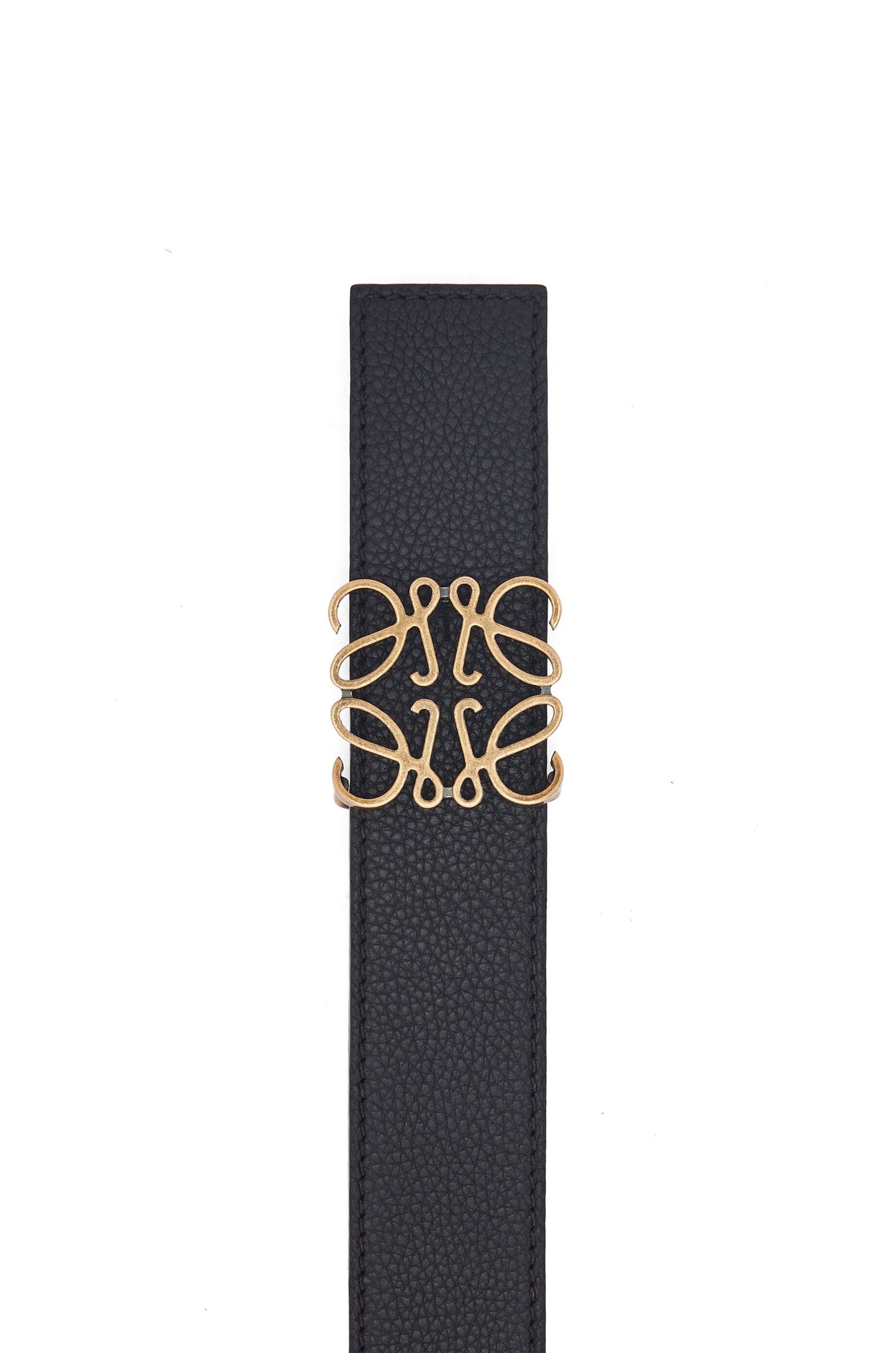 Reversible Anagram belt in soft grained calfskin and smooth calfskin - 3