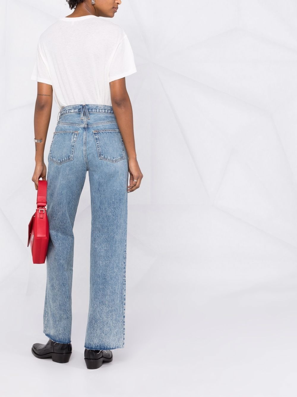 Grace frayed wide-leg jeans - 4