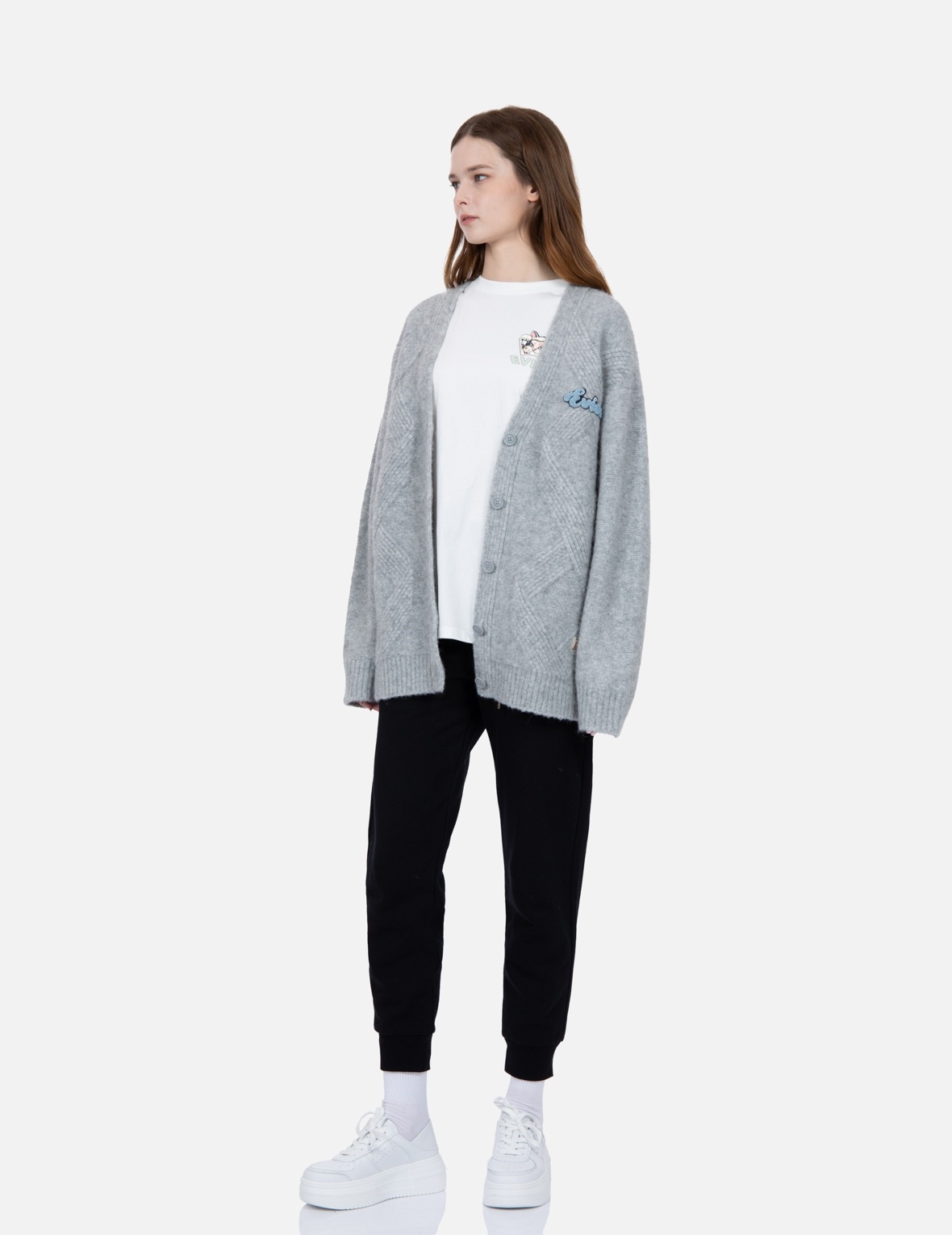 HAND KNIT CABLE CARDIGAN - 3