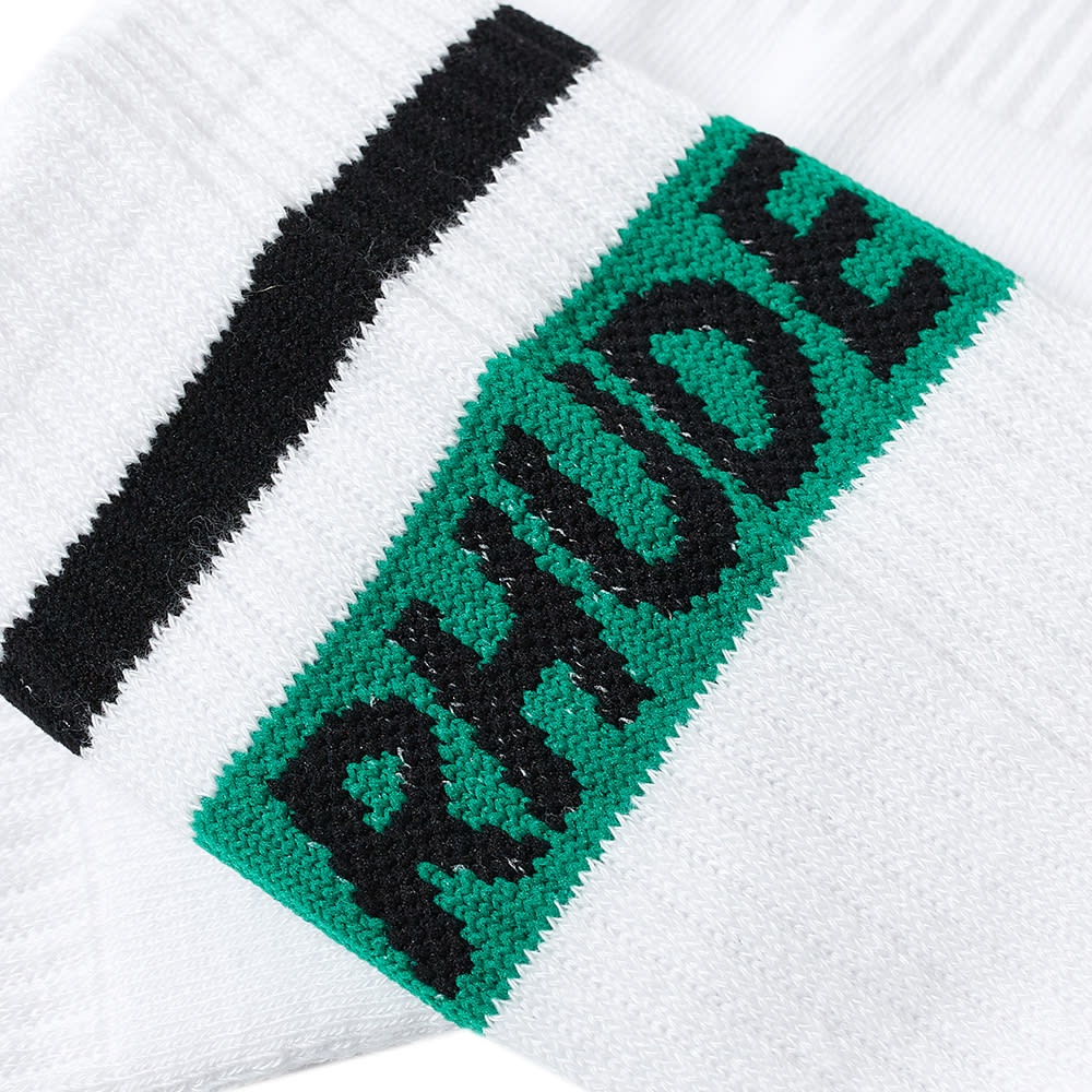 Rhude Two Stripe Logo Sock - 2