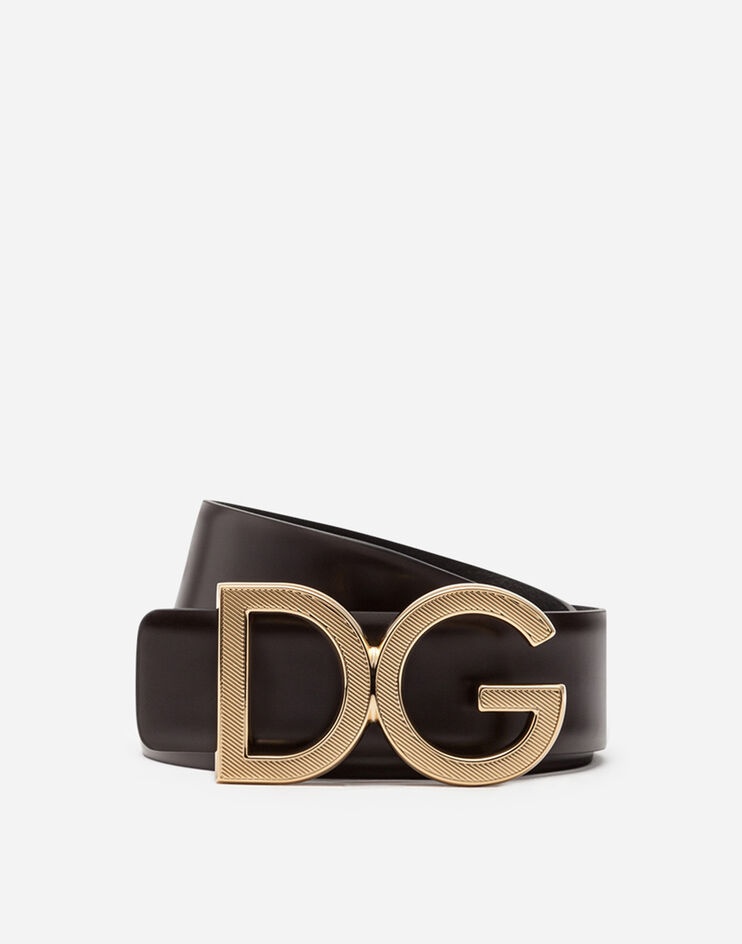 Calfskin belt with DG logo - 1