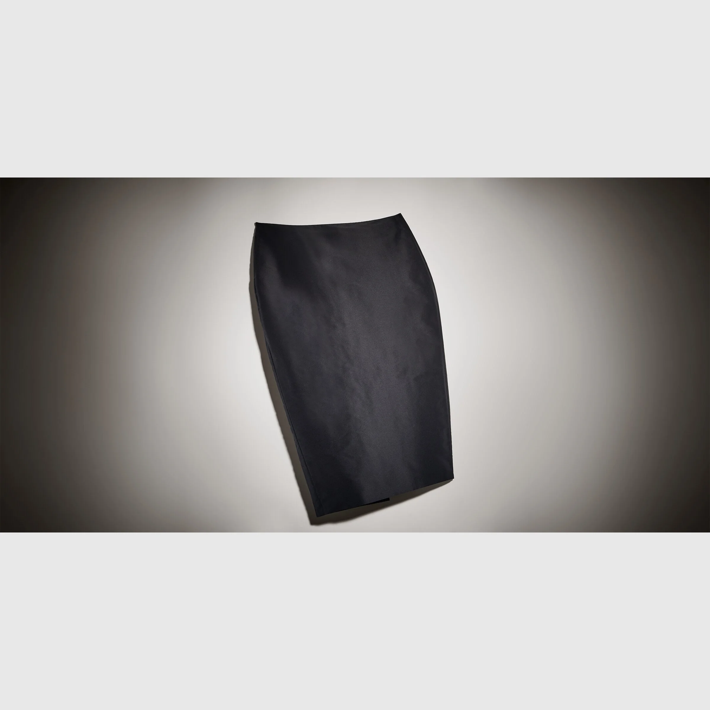 Fine silk faille midi skirt - 1