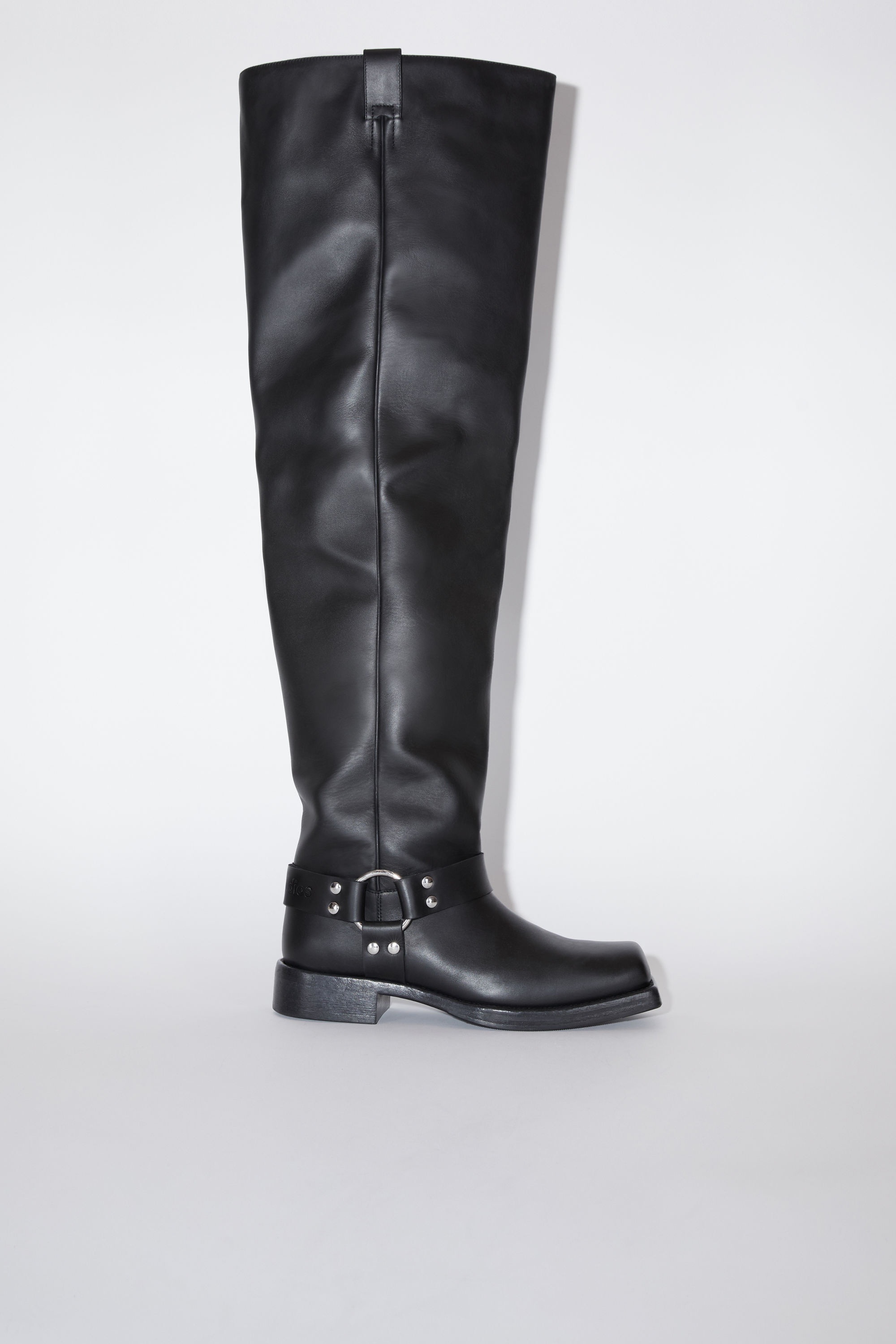 Leather high boots - Black - 1