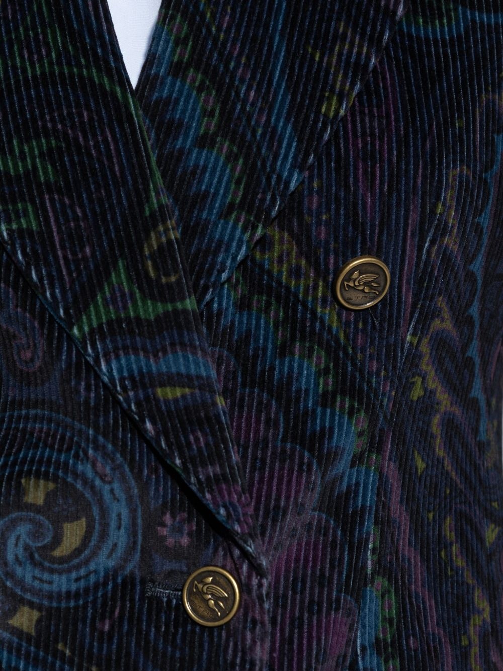 corduroy double-breasted blazer - 5