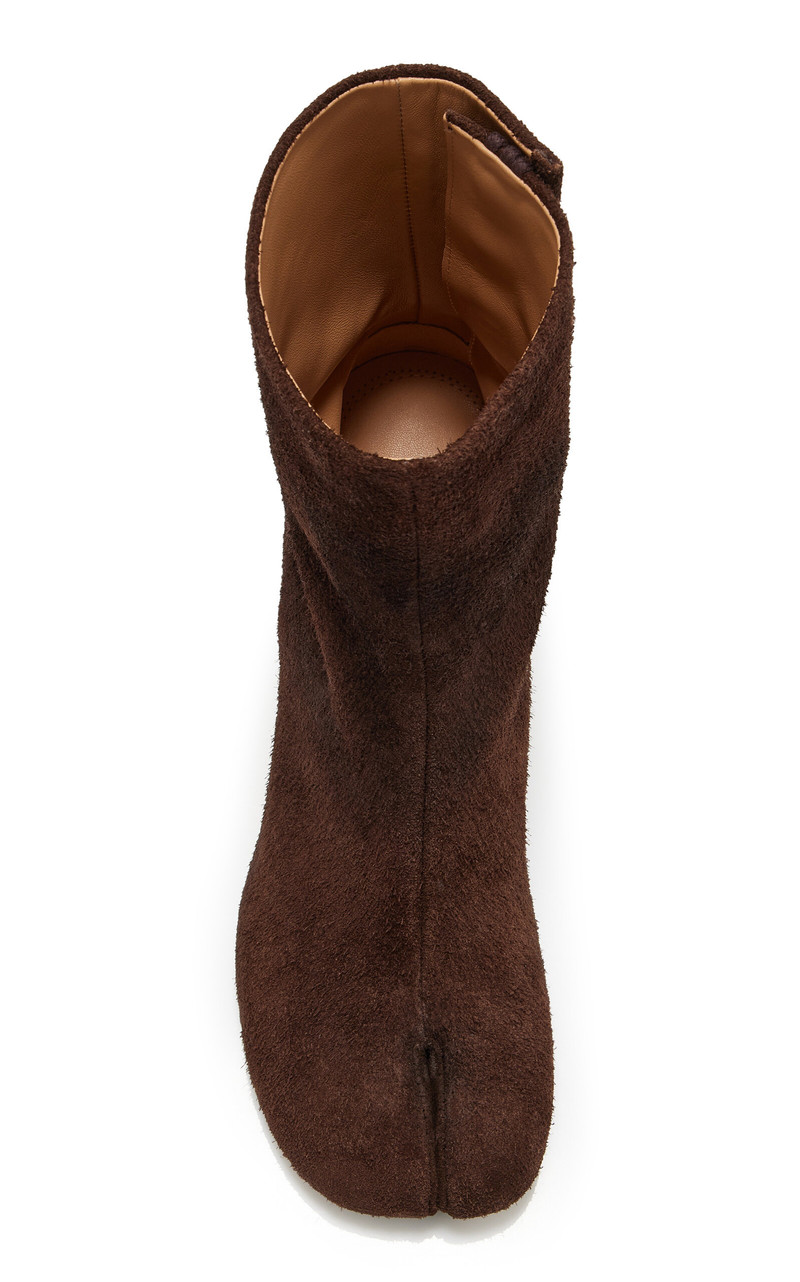 Maison Margiela Tabi Suede Ankle Boots brown outlook