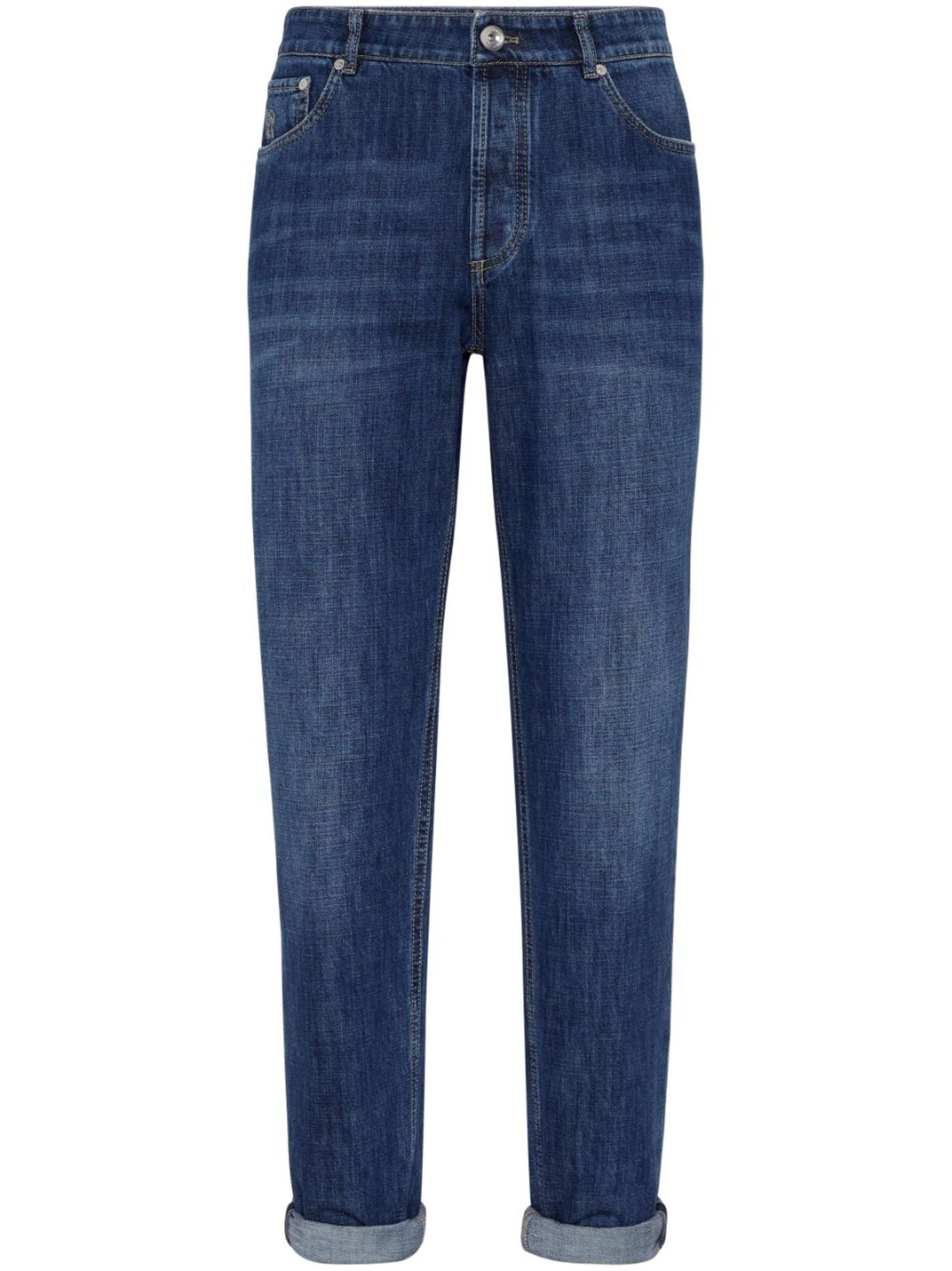 mid-rise tapered jeans - 1