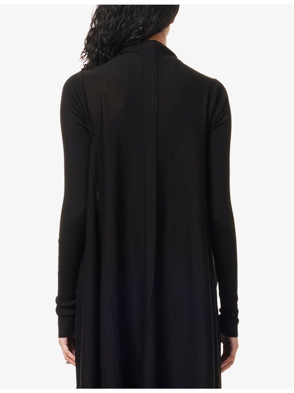 Wrap Draped Wool Cardigan - 4