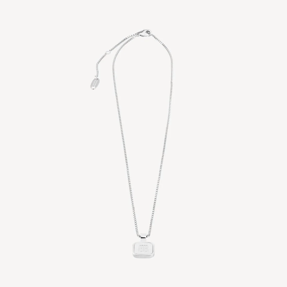 Nano Square Long Necklace in Silver - 1