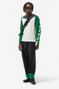 Kiko Kostadinov Remus Top in White/Grey/Green | notreshop