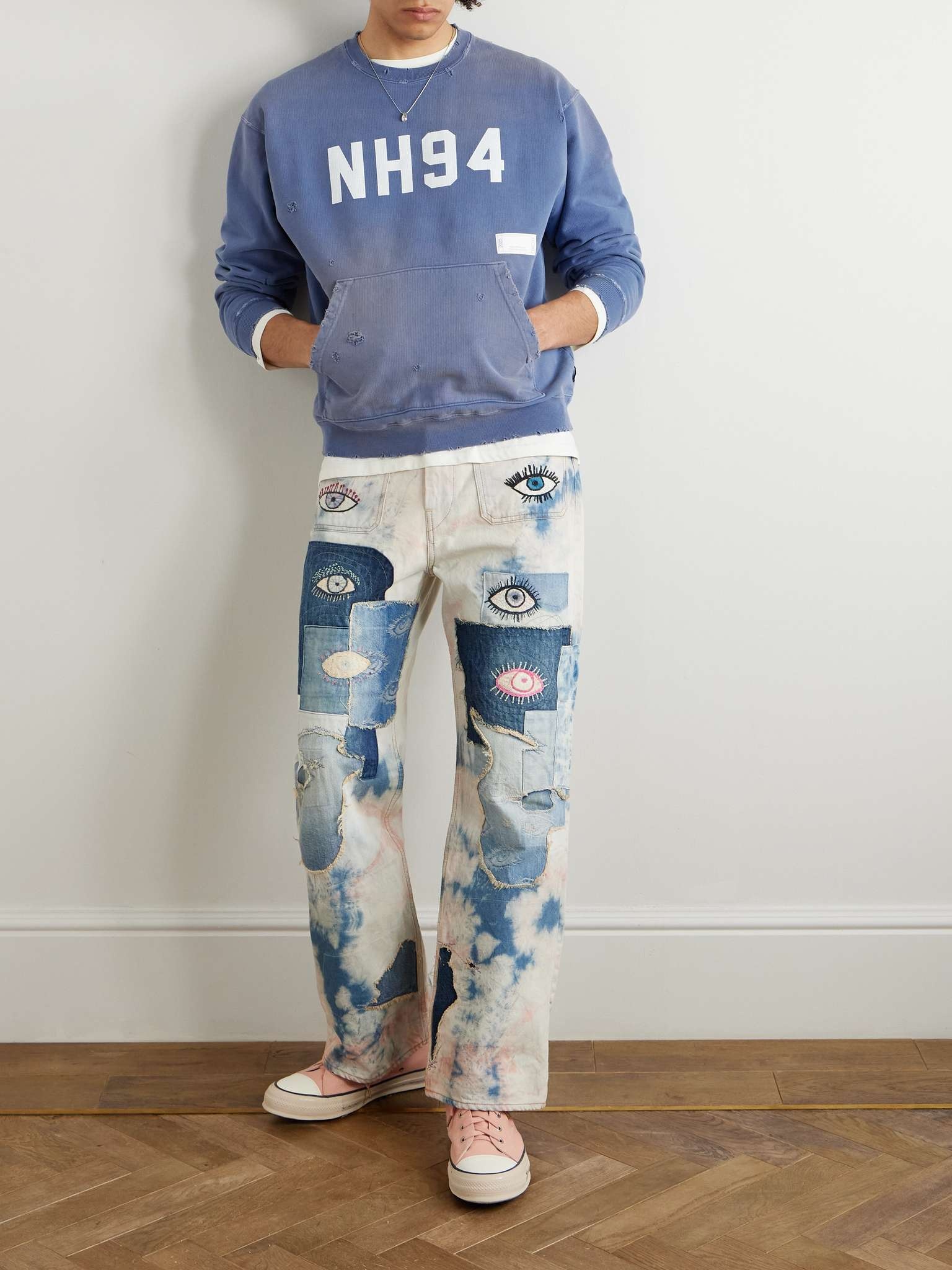 Savage Printed Distressed Cotton-Jersey Sweatshirt - 2
