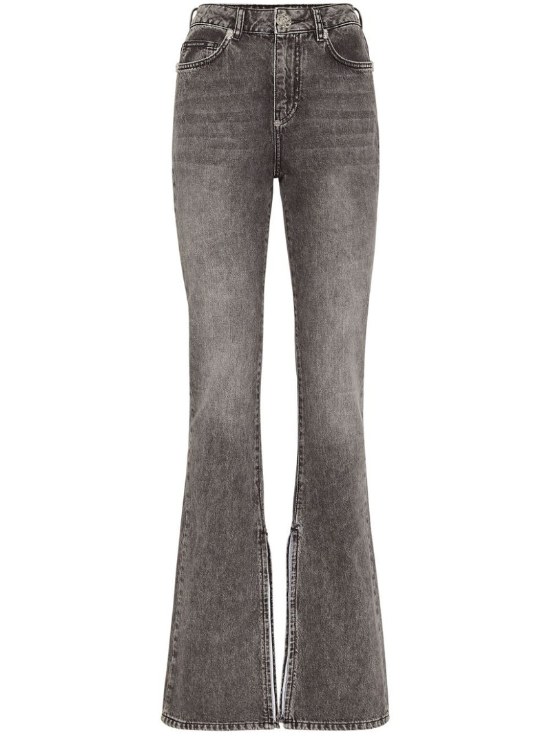 high-waisted flared jeans 1