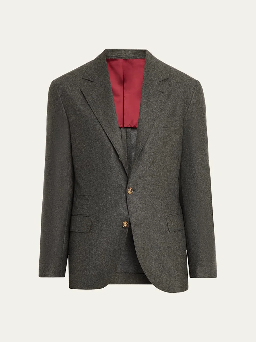 Men's Cotton Notch Lapel Single-Breasted Sport Coat - 1