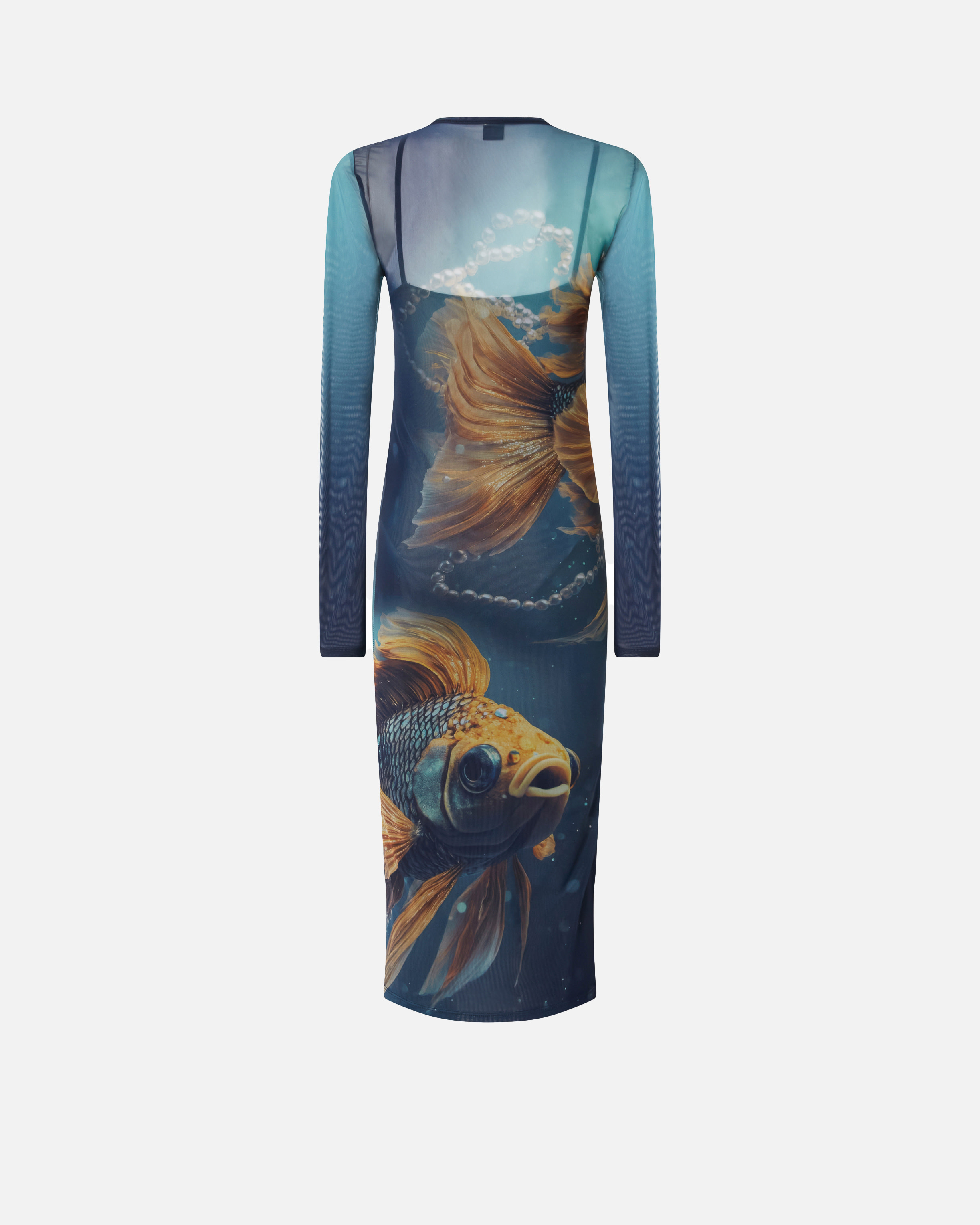 PRINTED TULLE DRESS - 6