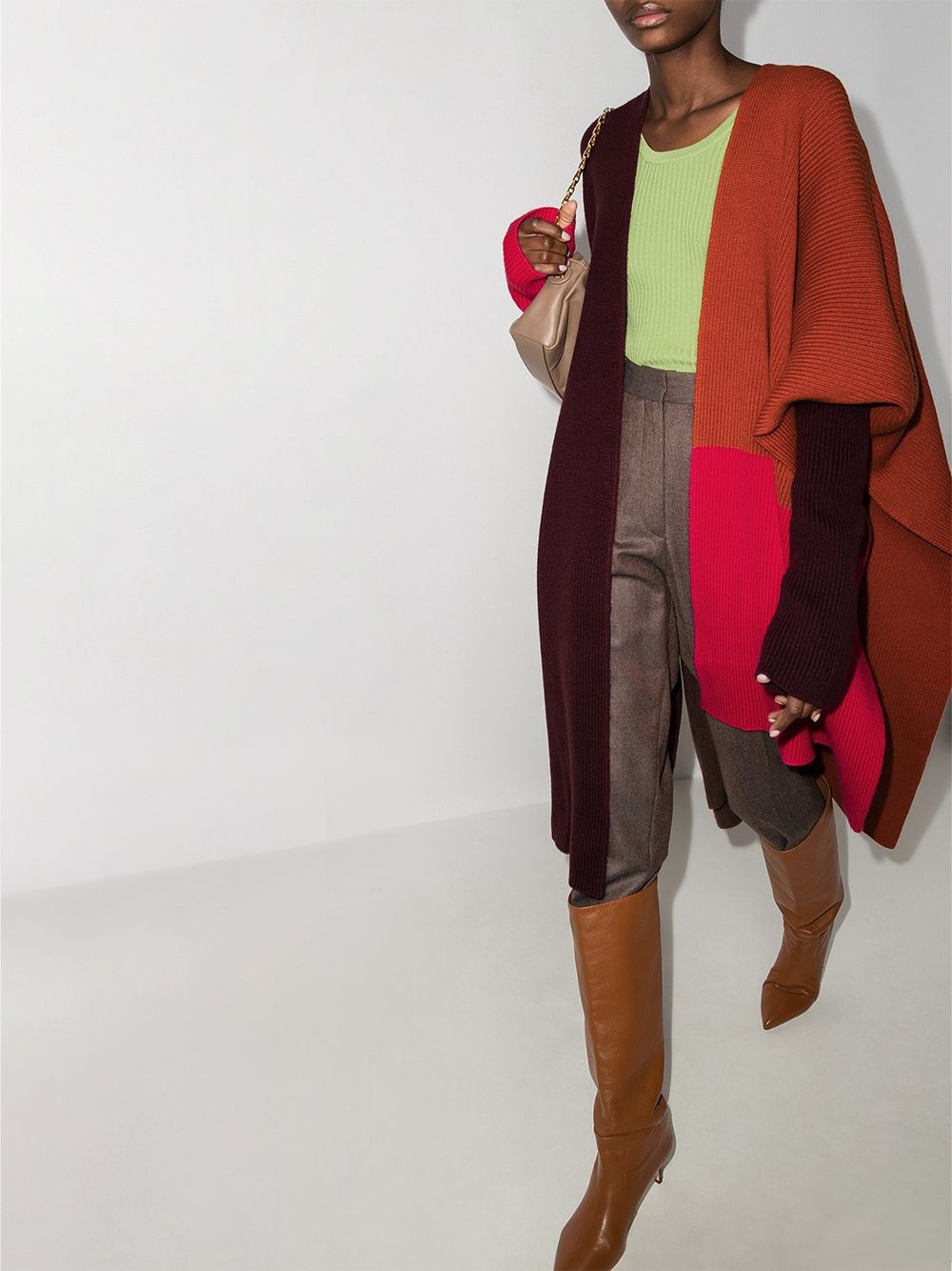 Noa colour-block asymmetric cape - 2