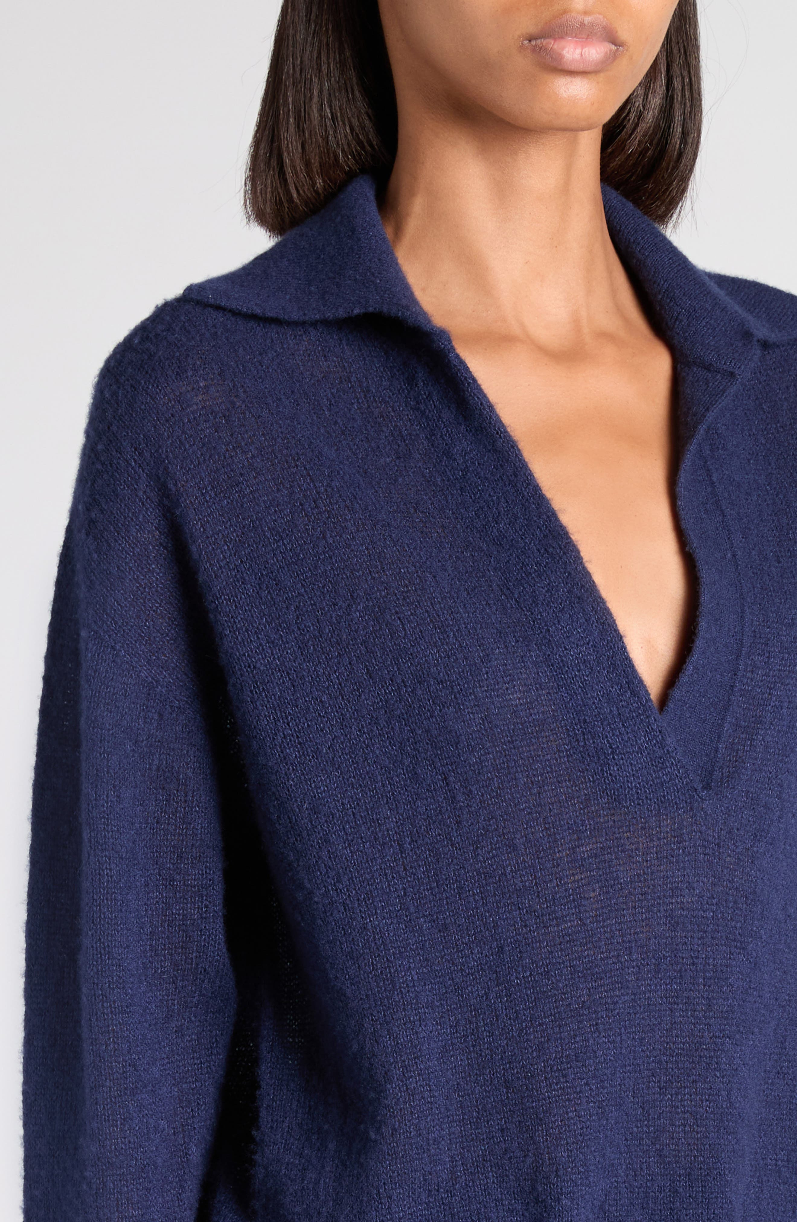 TOM FORD Johnny Collar Cashmere Sweater in Hb905 Bright Navy at Nordstrom - 5