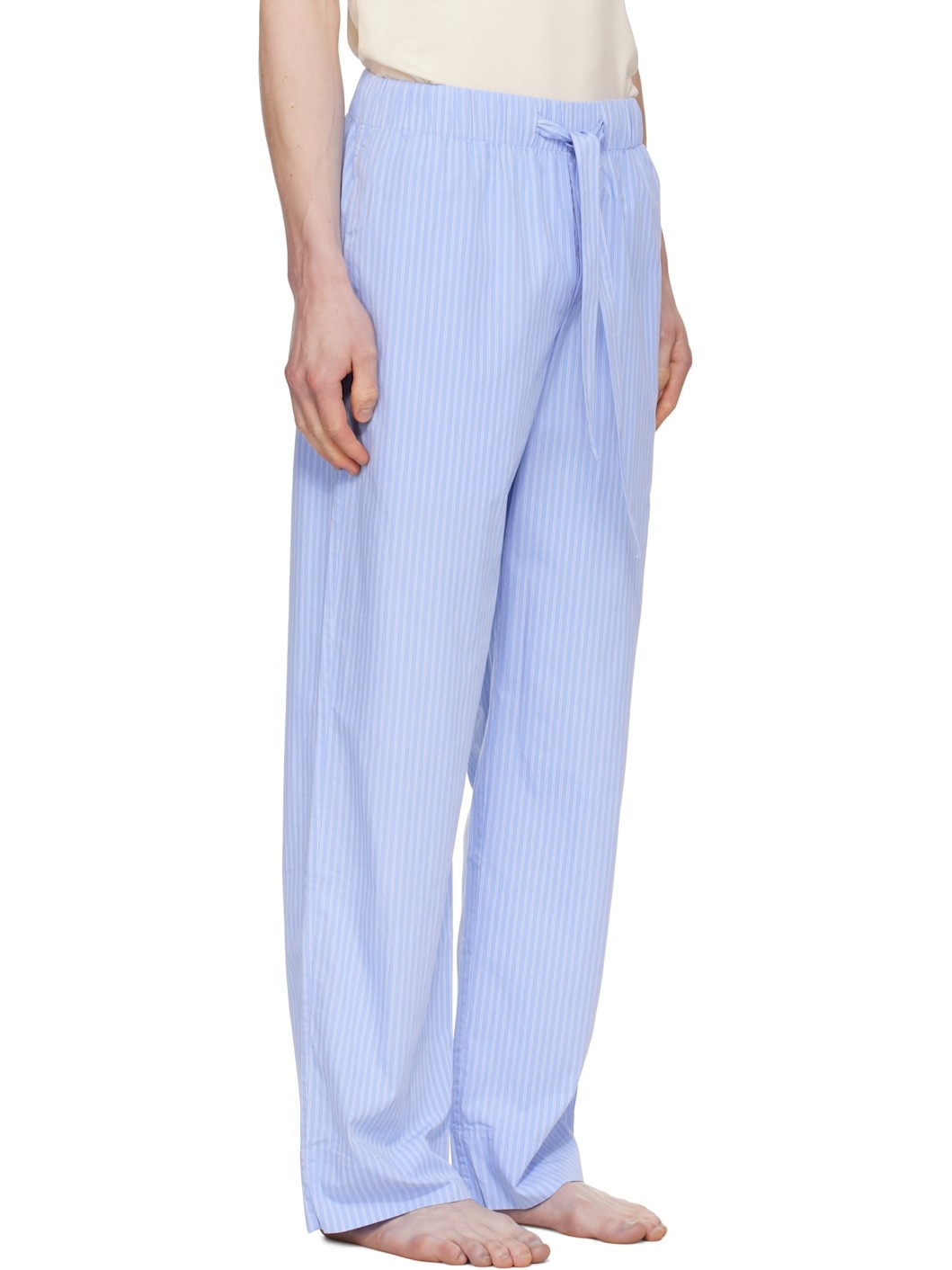Blue Poplin Pyjama Pants - 2