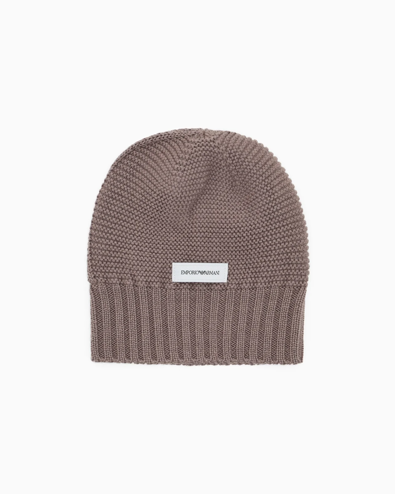 VIRGIN WOOL CABLE KNIT BEANIE WITH A RIBBED BOTTOM - 1