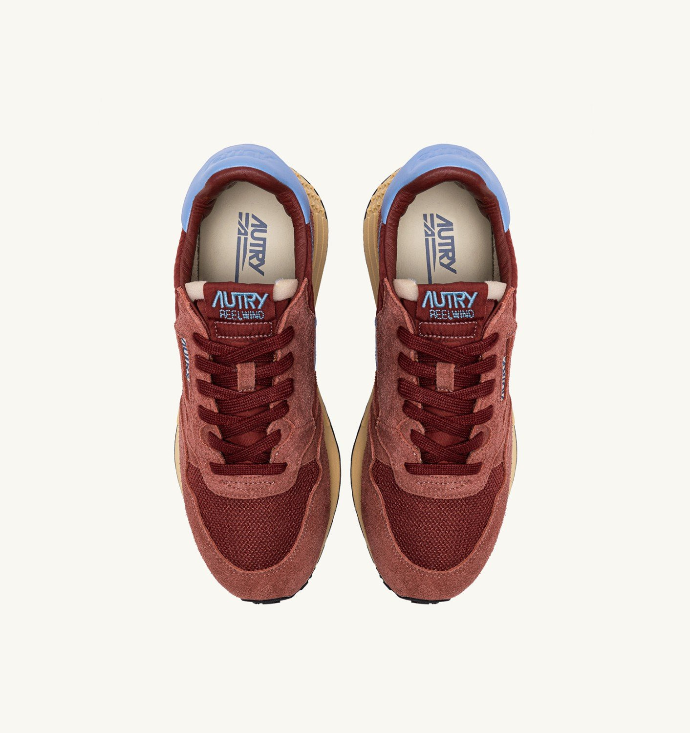 REELWIND LOW SNEAKERS IN NYLON SUEDE AND LEATHER COLOR HOT SAUCE AND DELLA ROBBIA BLUE - 5